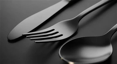 Apa Teknologi Lapisan Hitam Matte Untuk Peralatan Makan Stainless Steel?